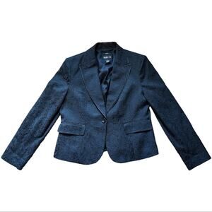 Style&Co Brocade Patterned Notched Wide Lapel Western Style Women's Jacket Sz 14